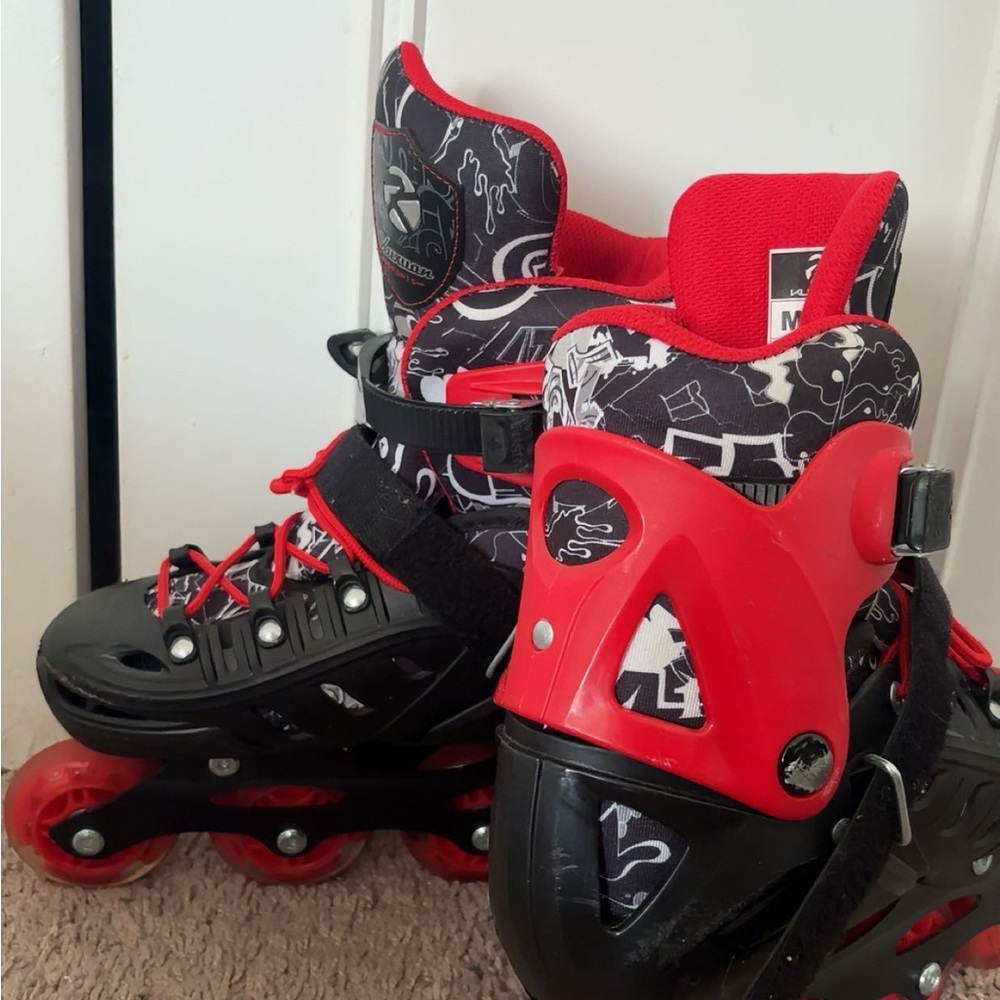 Red and Black Rollerblades